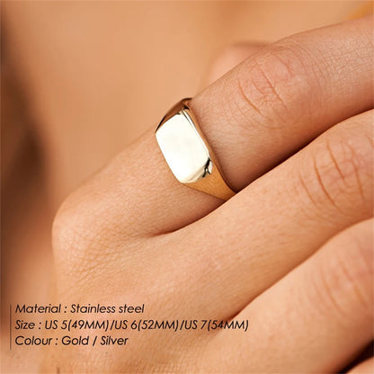 Modessie Stainless Steel Ring for Women – Hypoallergenic, Non-Tarnish, Gold or Silver Finish